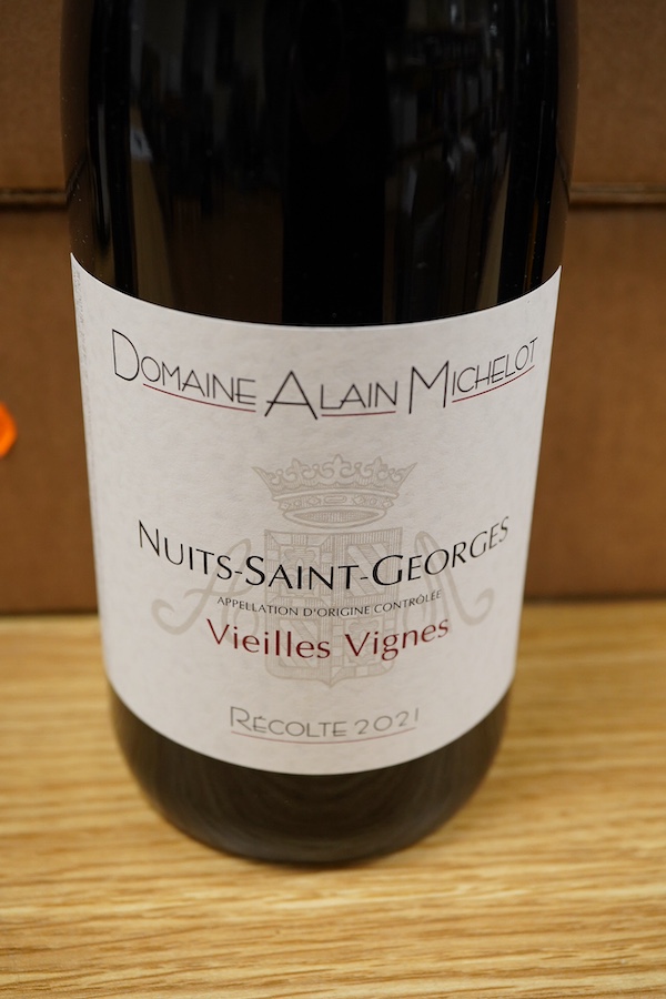 Domaine Alain Michelot Nuits Saint-Georges, Vieilles Vignes, 2021 - two boxed sets of six bottles